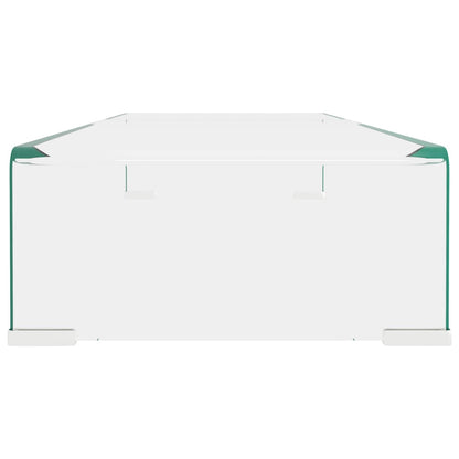 Mobile/Rialzo Porta TV in Vetro Trasparente 80x30x13 cm
