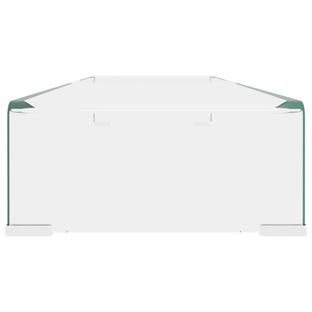 Mobile/Rialzo Porta TV in Vetro Trasparente 100x30x13 cm