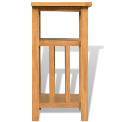 Tavolino da Salotto con Ripiano 27x35x55 cm Massello di Rovere