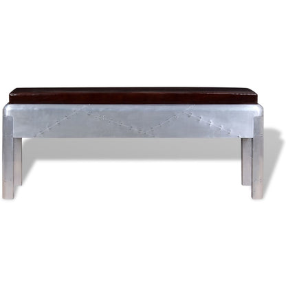 Panca Aviatore in Vera Pelle 110x32x45 cm