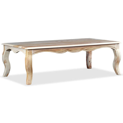 Tavolino da Salotto in Legno Massello di Sheesham 110x60x35 cm