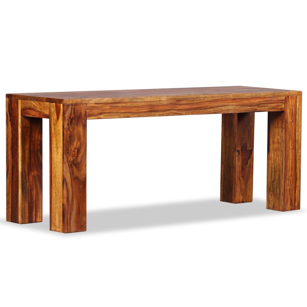Panca in Legno Massello di Sheesham 110x35x45 cm