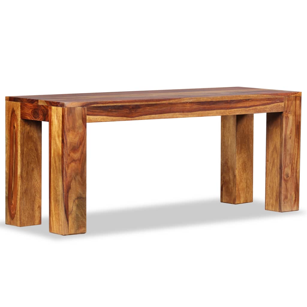 Panca in Legno Massello di Sheesham 110x35x45 cm