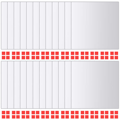 24 Pz Piastrelle a Specchio Quadrate in Vetro