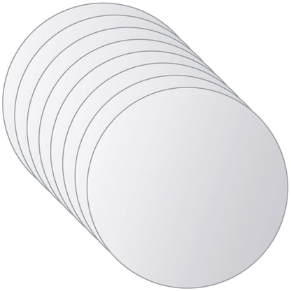 8 Pz Piastrelle a Specchio Rotonde in Vetro