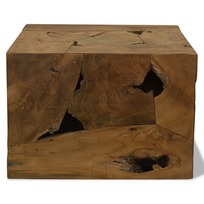 Tavolino da CaffÃ¨ in Autentico Legno di Teak 50x50x35cm Marrone