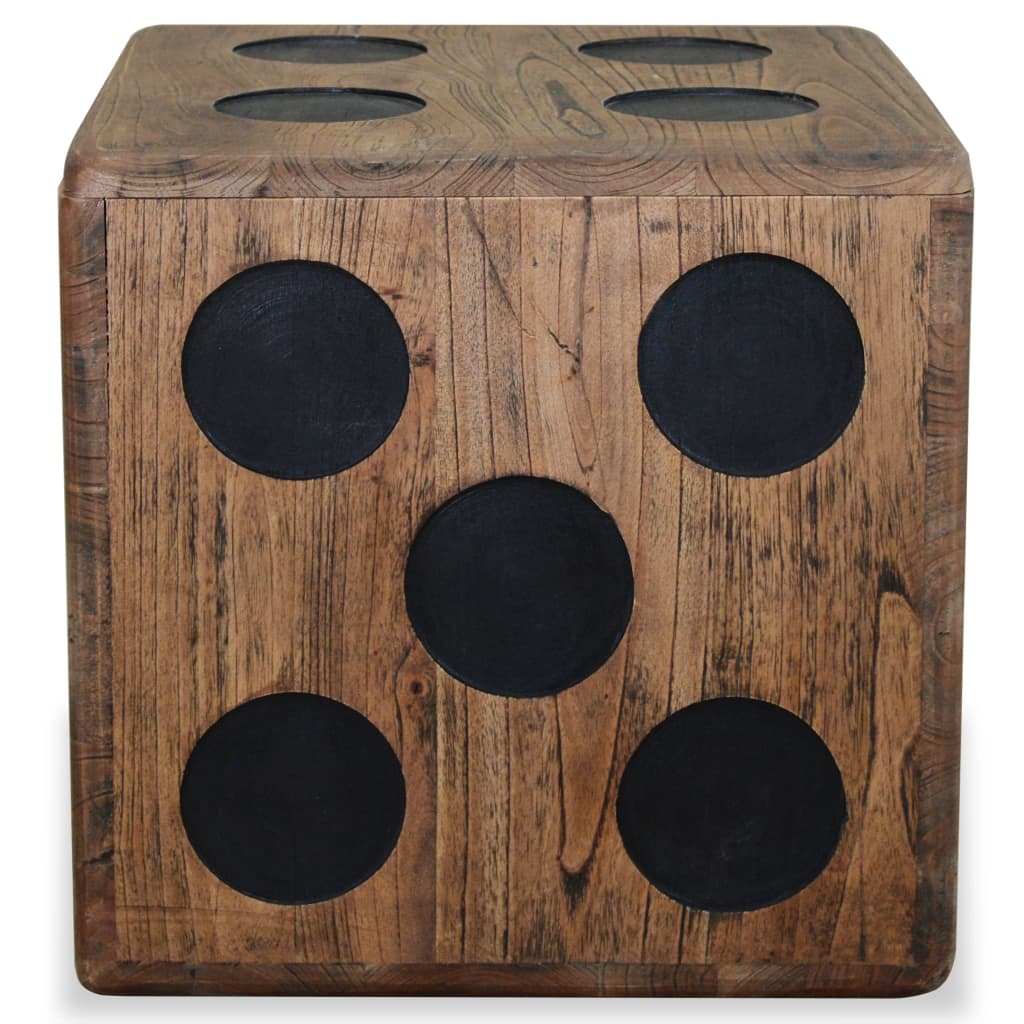 Scatola in Legno di Mindi 40x40x40 cm Design a Forma di Dado