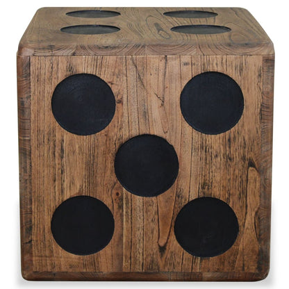 Scatola in Legno di Mindi 40x40x40 cm Design a Forma di Dado