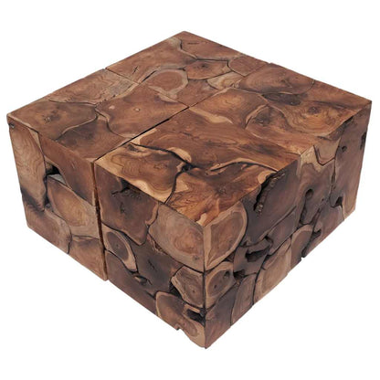 Sgabelli 4 pz Marrone 40x40x45 cm in Legno Massello di Tek 4 Pz