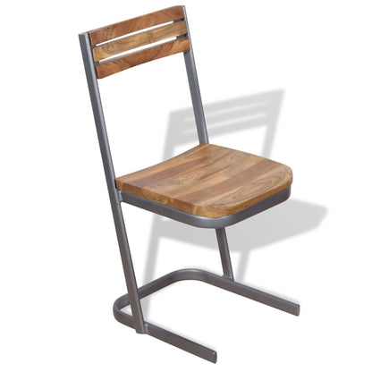 Sedie da Pranzo 6 pz in Legno Massello di Teak