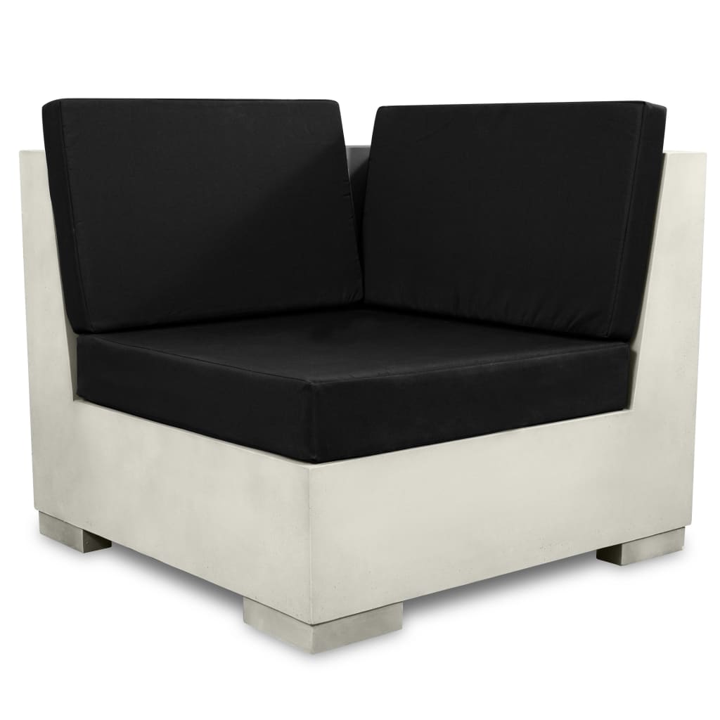 Set Divani da Giardino 6 pz con Cuscini in Cemento Grigio