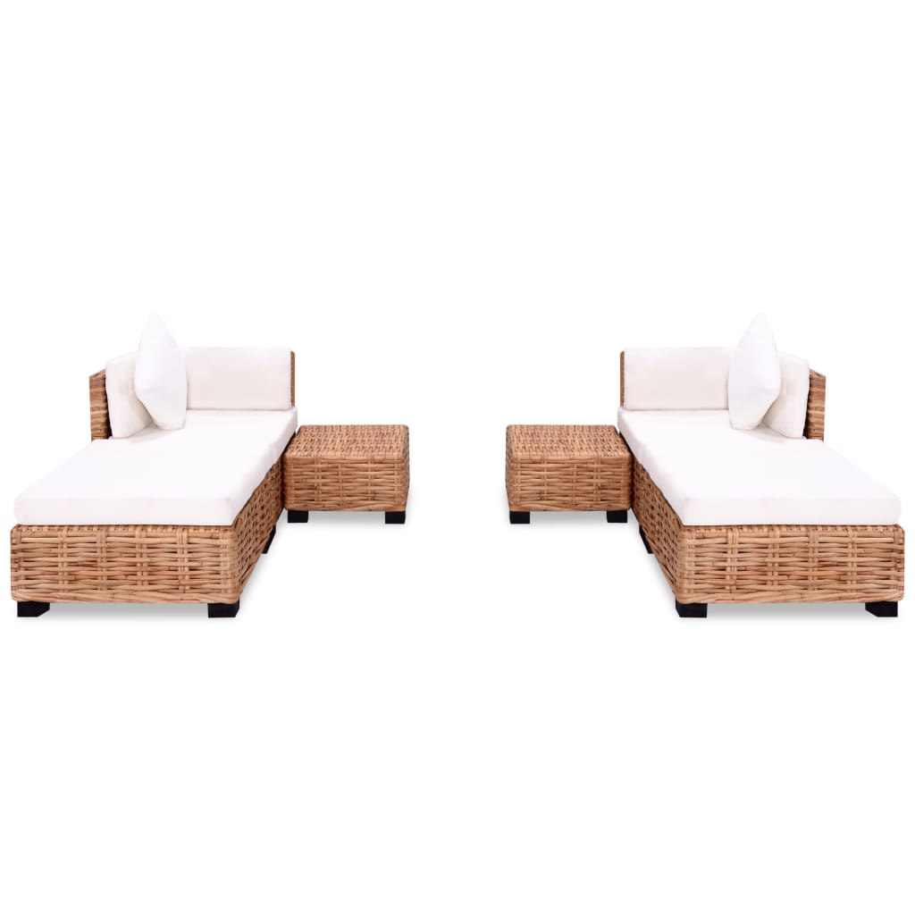 Set Divano 16 pz in Rattan Naturale