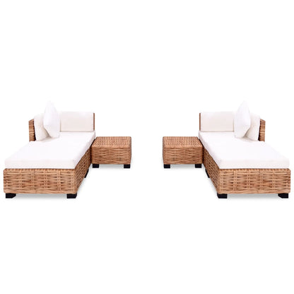 Set Divano 16 pz in Rattan Naturale