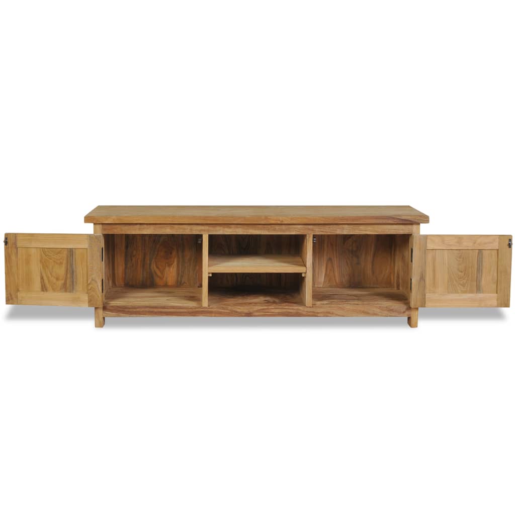 Mobile Porta TV in Legno Massello di Teak 120x30x40 cm
