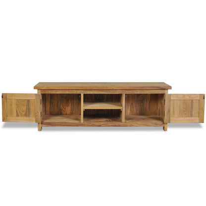 Mobile Porta TV in Legno Massello di Teak 120x30x40 cm