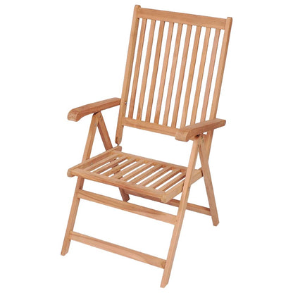 Sedie Reclinabili da Giardino 2 pz in Legno Massello di Teak