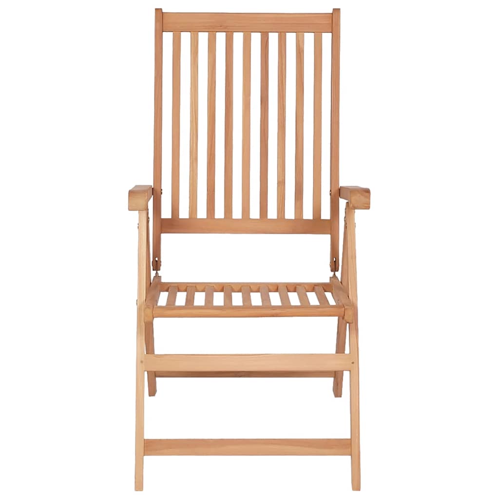 Sedie Reclinabili da Giardino 2 pz in Legno Massello di Teak