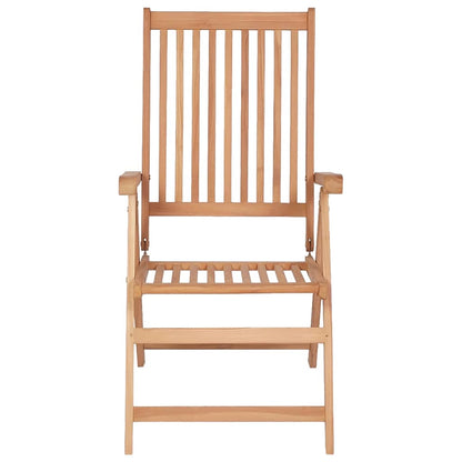 Sedie Reclinabili da Giardino 2 pz in Legno Massello di Teak