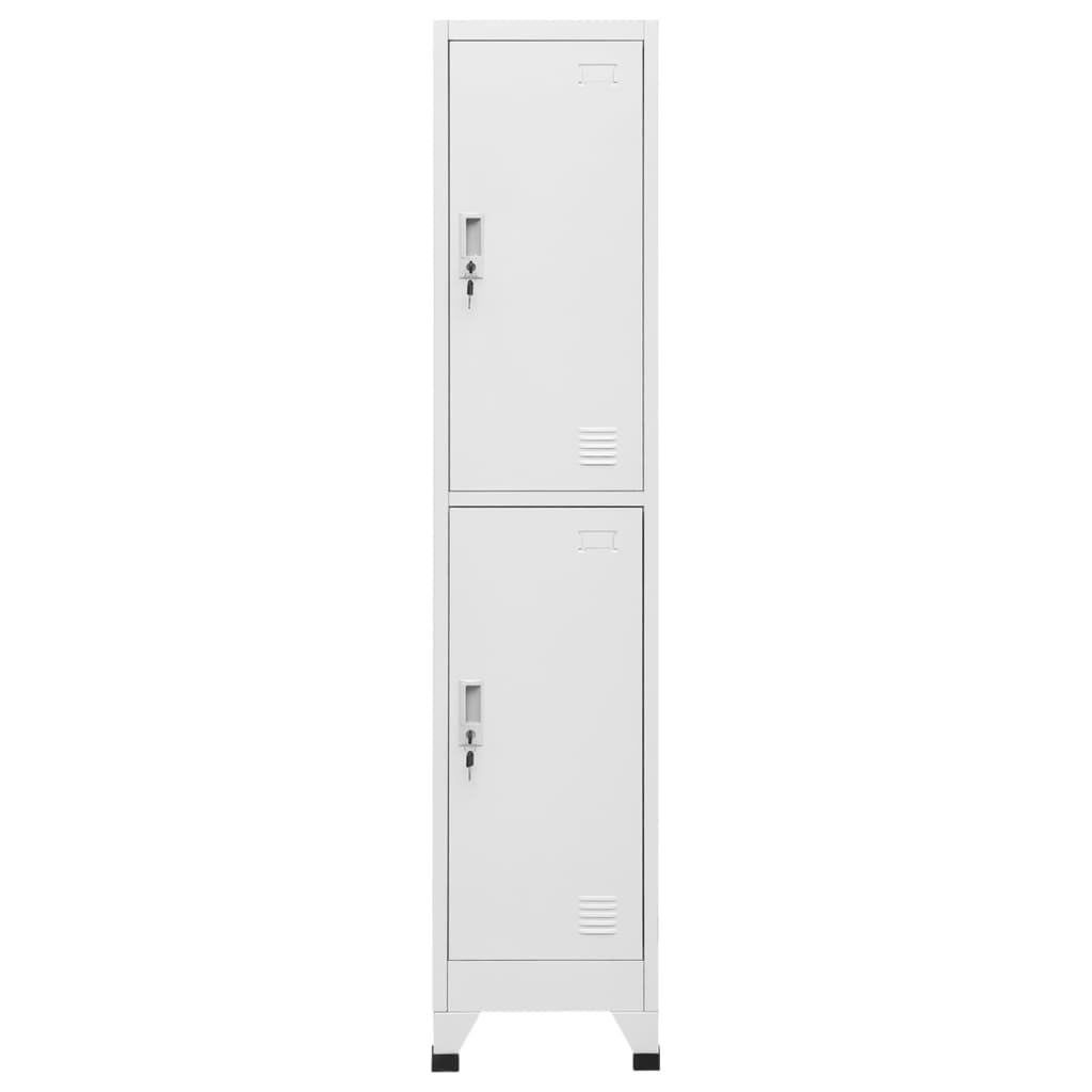 Armadietto a Chiave a 2 Scomparti 38x45x180 cm