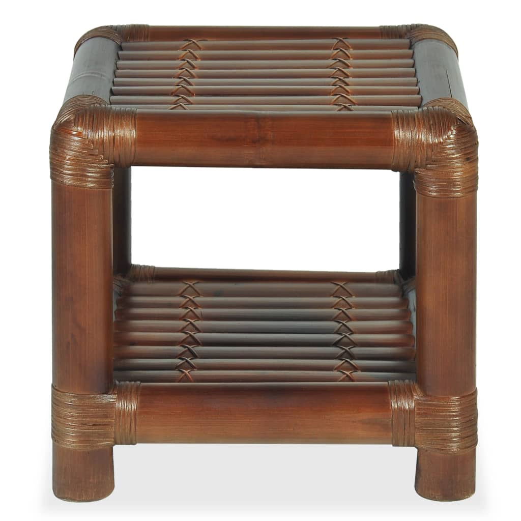 Comodino 40x40x40 cm in Bambù Marrone Scuro