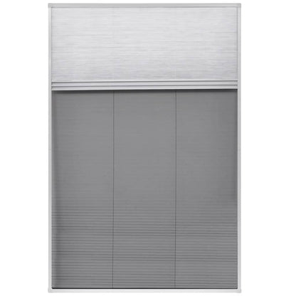 Zanzariera Plissettata in Alluminio 80x120 cm con Tendina