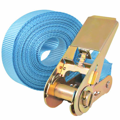 Cinghie dâ€™Ancoraggio 4 pz a Cricchetto 0,8 T 6mx25mm Blu