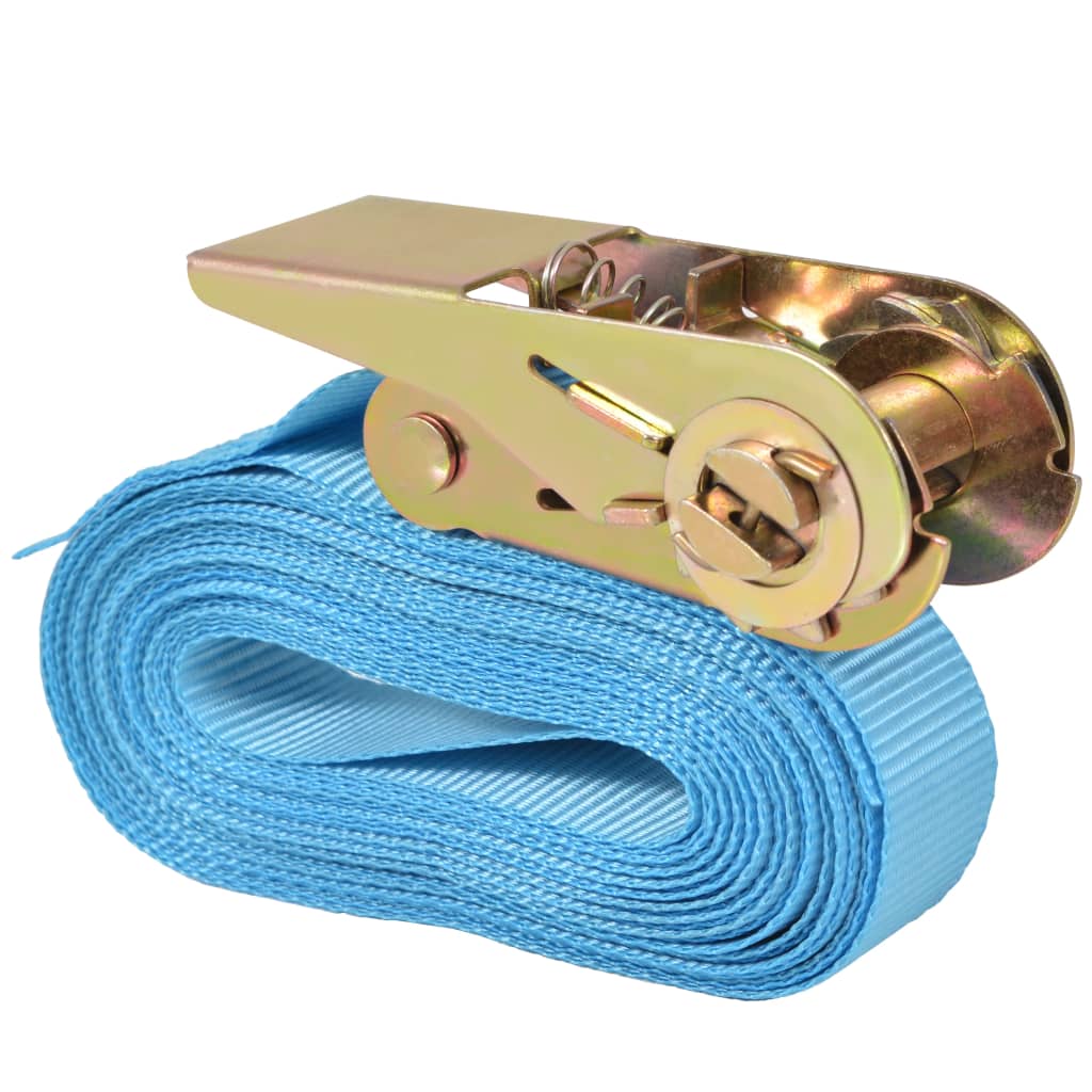 Cinghie dÃ¢â‚¬â„¢Ancoraggio 10 pz a Cricchetto 0,8 T 4mx25mm Blu