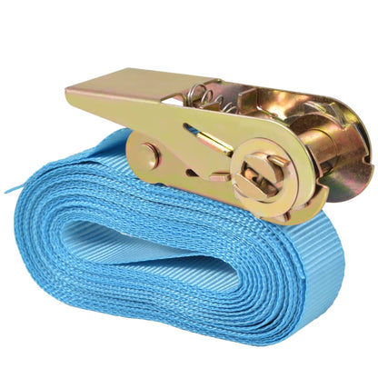 Cinghie dÃ¢â‚¬â„¢Ancoraggio 10 pz a Cricchetto 0,8 T 4mx25mm Blu