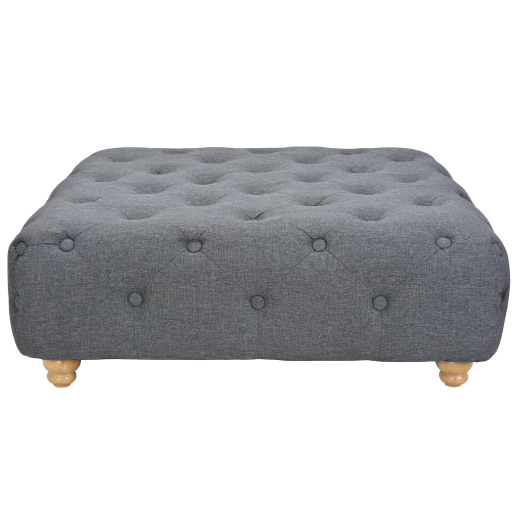 Pouf in Tessuto 80x80x30 cm Grigio Scuro