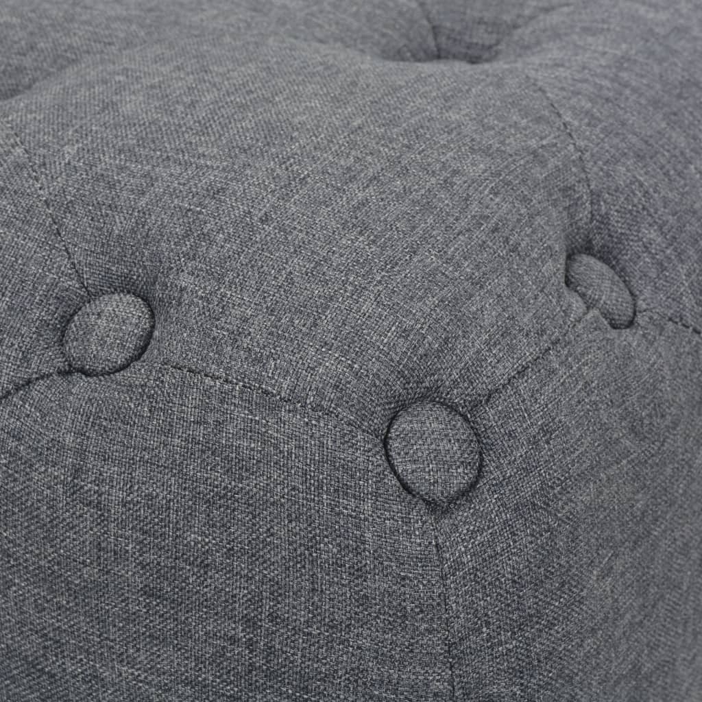 Pouf in Tessuto 80x80x30 cm Grigio Scuro