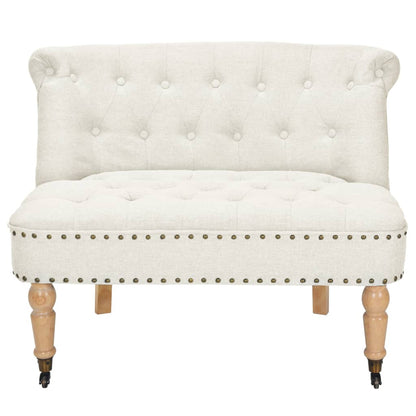 Divanetto in Tessuto 94x67x76 cm Bianco