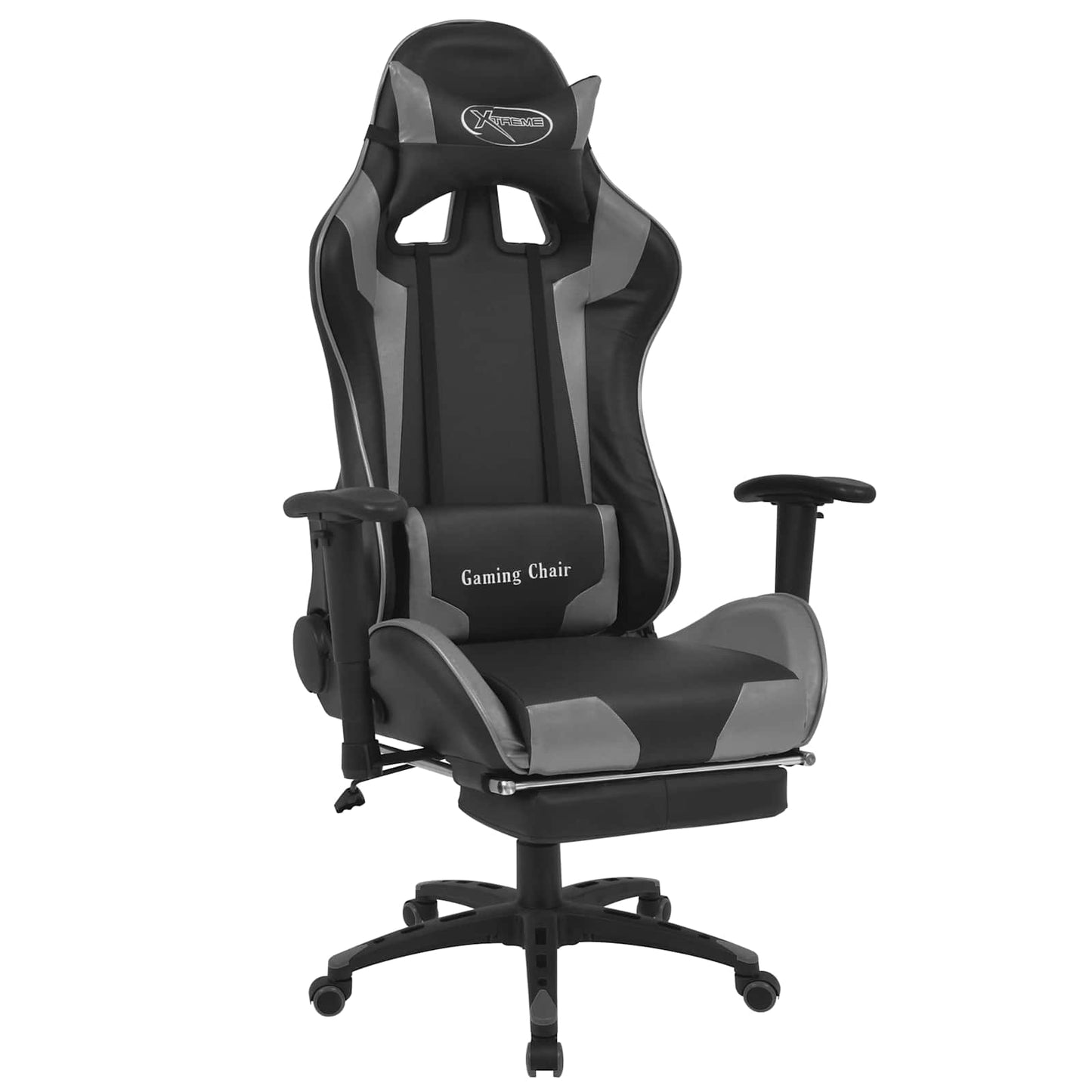 Sedia da gaming Grigio 70 x 71 x 136 cm Pelle Artificiale