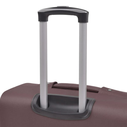 3 pz Set di Valigie Trolley Morbide Color CaffÃƒÂ¨