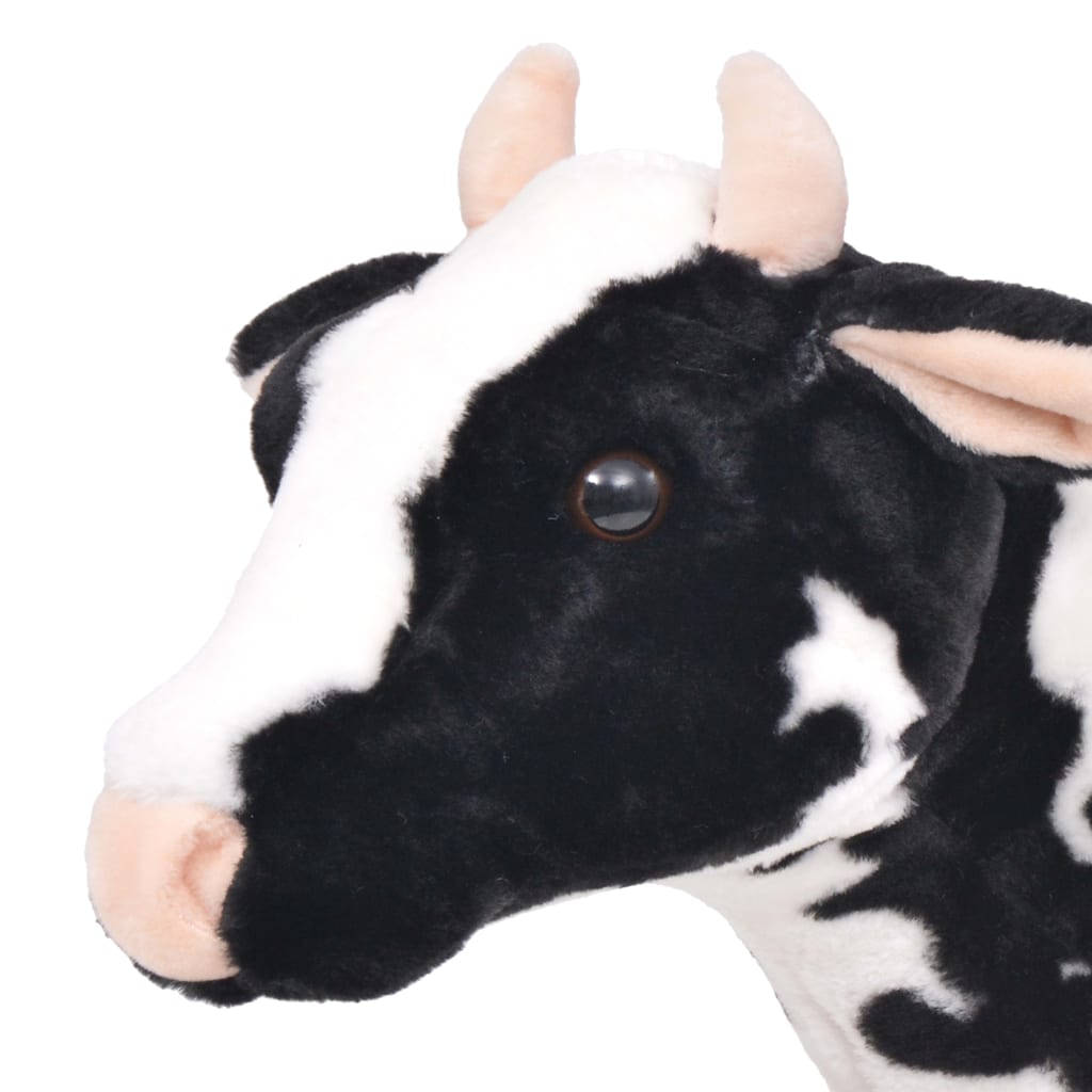 Mucca in Peluche in Piedi Nera e Bianca XXL