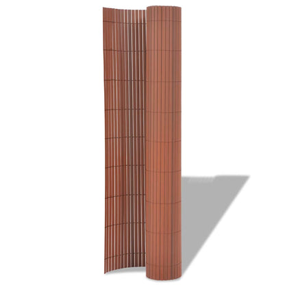 Recinzione per Giardino Marrone 150 x 500 cm PVC