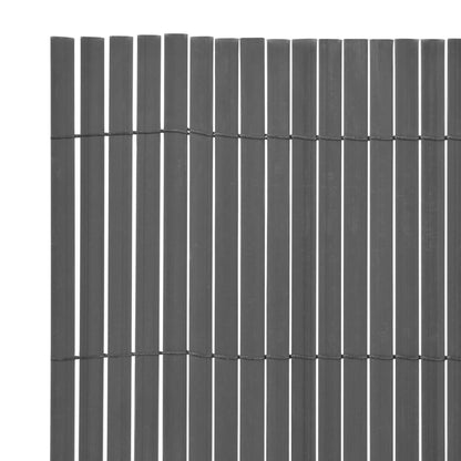 Recinzione da Giardino a Doppio Lato in PVC 150x500 cm Grigia