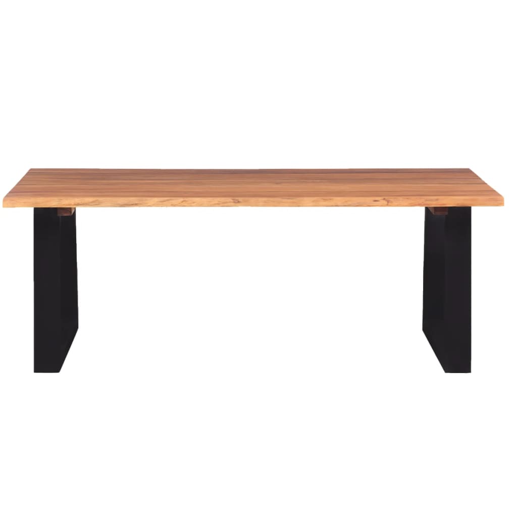 Tavolino da Salotto in Legno Massello di Acacia 110x60x40 cm