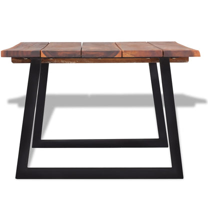 Tavolino da Salotto in Legno Massello di Acacia 110x60x40 cm