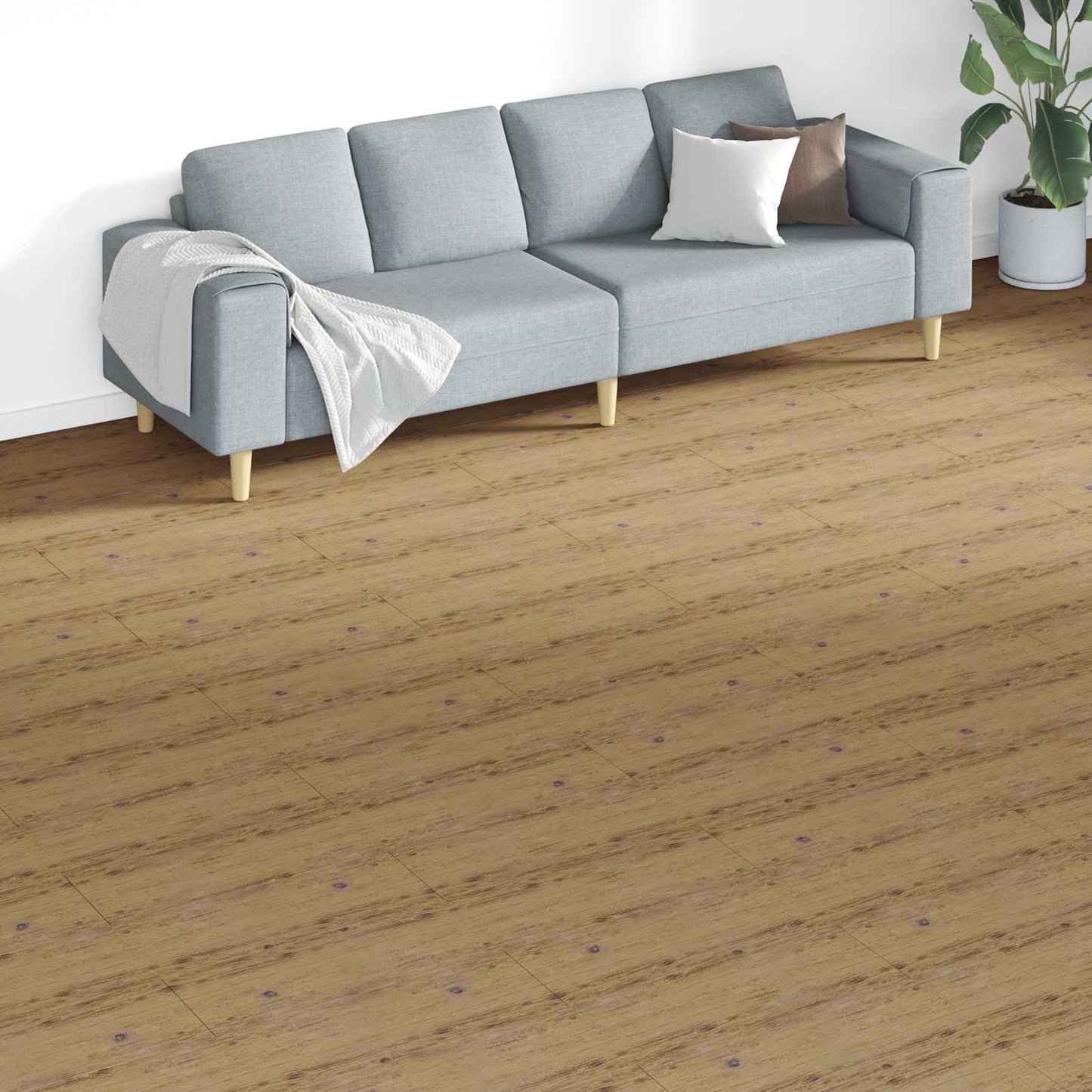 Tavole per Pavimenti 18 pcs Marrone Noce 5,26 mÂ² PVC