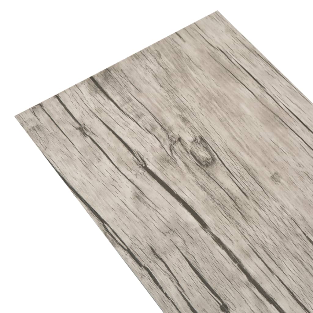 Listoni Pavimenti Non Autoadesivi PVC 5,26m² 2mm Rovere Slavato