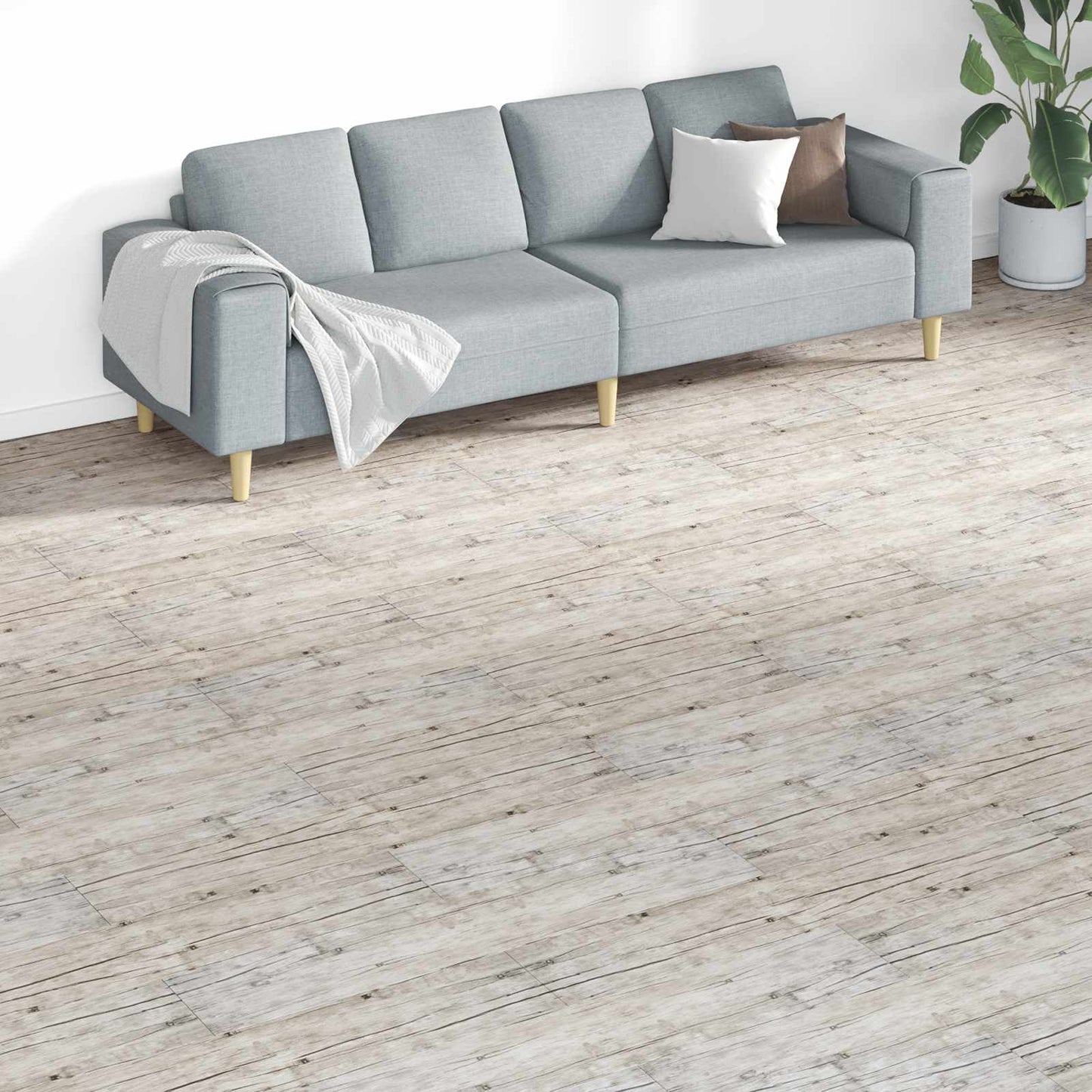 Tavole per Pavimenti 18 pcs Grigio 5,26 mÂ² PVC