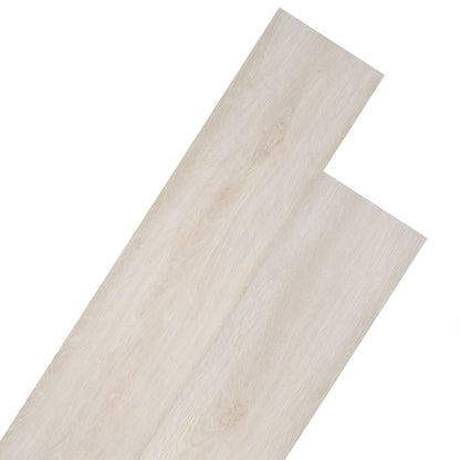 Listoni Pavimenti Non Autoadesivi PVC 5,26m² 2mm Rovere Bianco