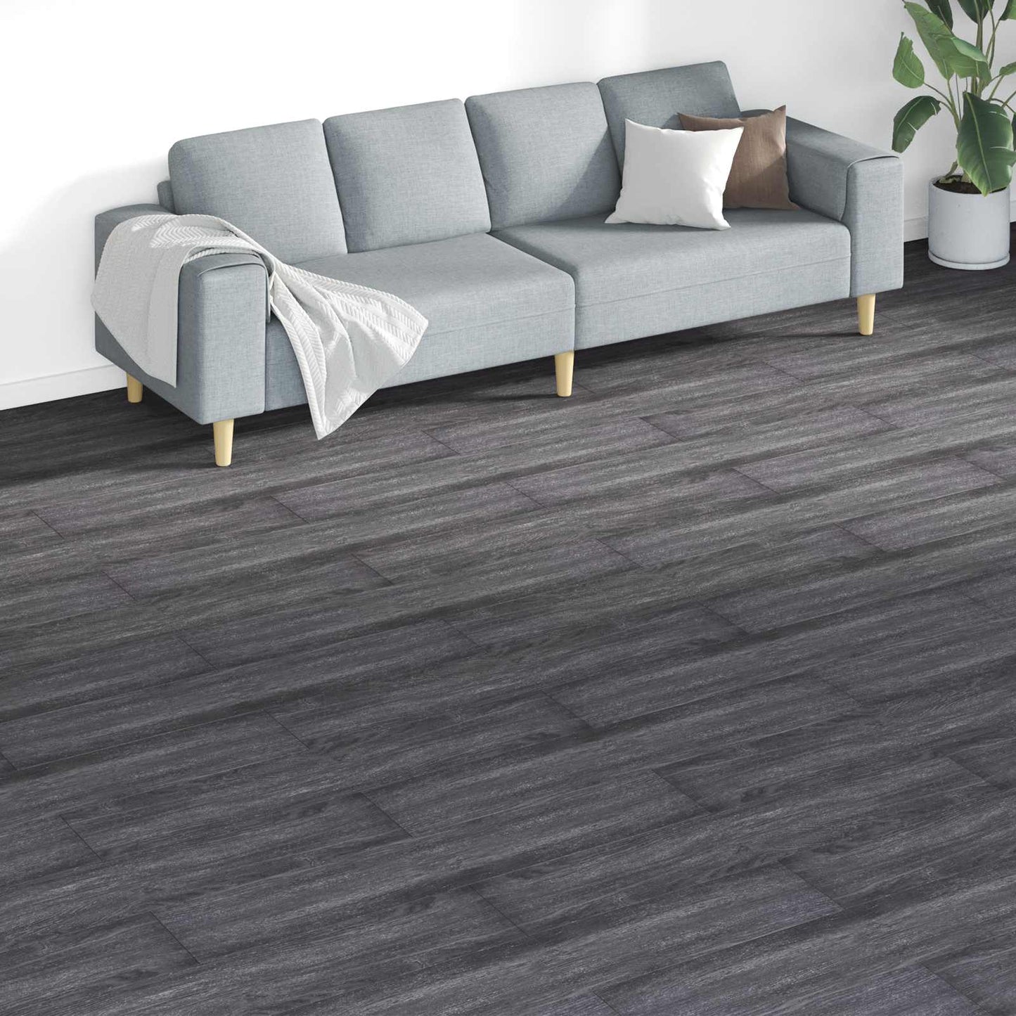 Tavole per Pavimenti 18 pcs Nero e Bianco 5,26 mÂ² PVC