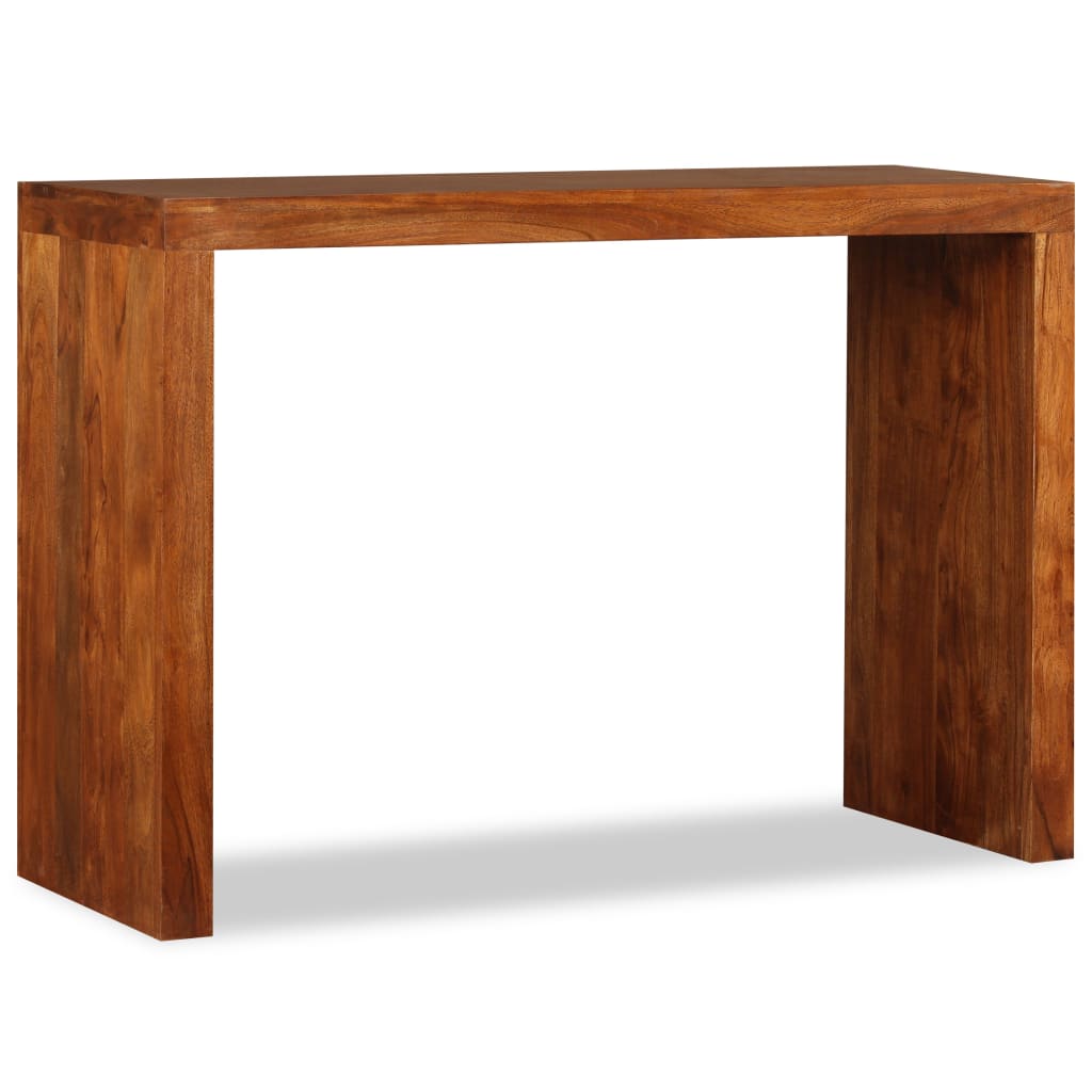 Tavolo Consolle in Legno Massello Finitura Ambra 110x40x76 cm
