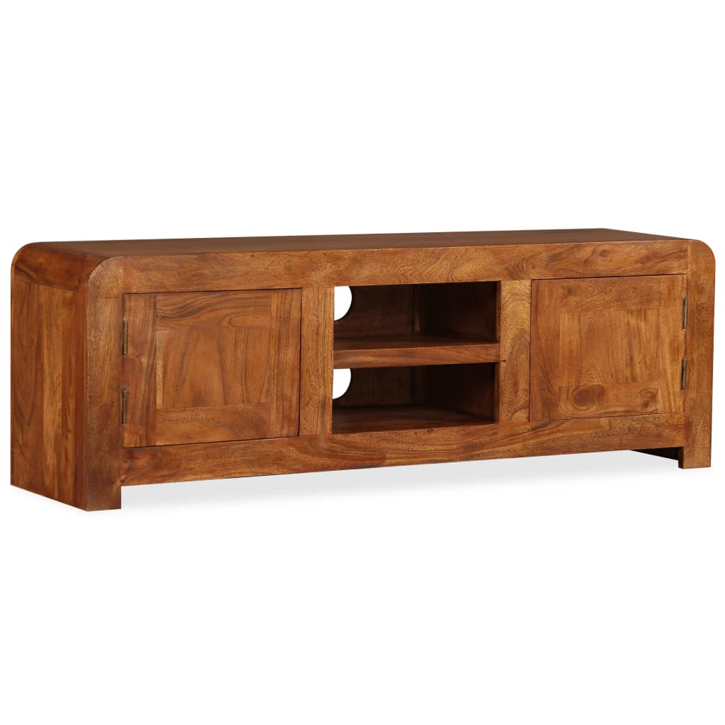 Mobile TV in Legno Massello con Finitura Ambra 120x30x40 cm