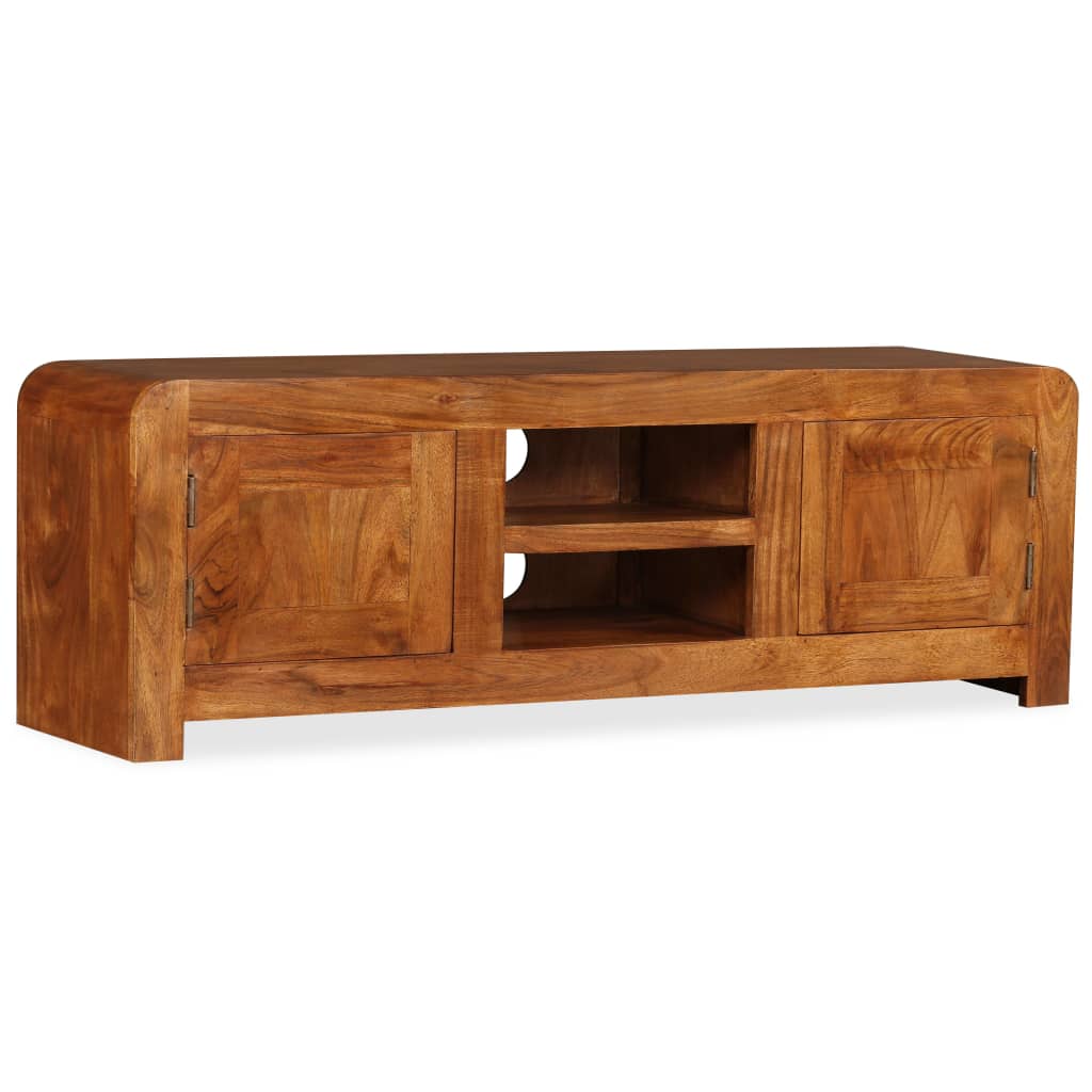 Mobile TV in Legno Massello con Finitura Ambra 120x30x40 cm