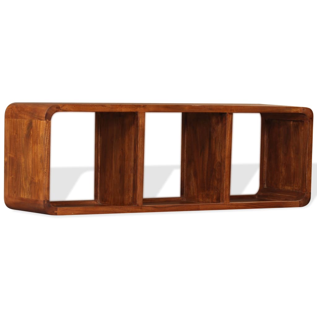 Mobile TV in Legno Massello con Finitura Ambra 120x30x40 cm