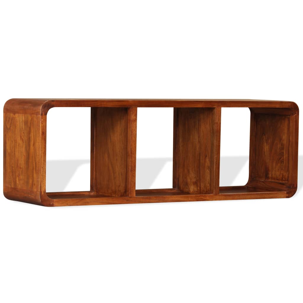 Mobile TV in Legno Massello con Finitura Ambra 120x30x40 cm