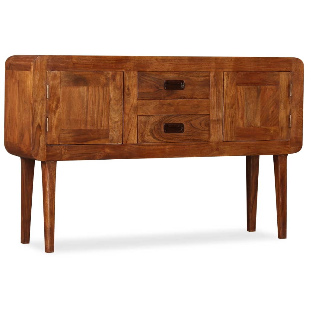 Credenza in Legno Massello con Finitura Ambra 120x30x75 cm