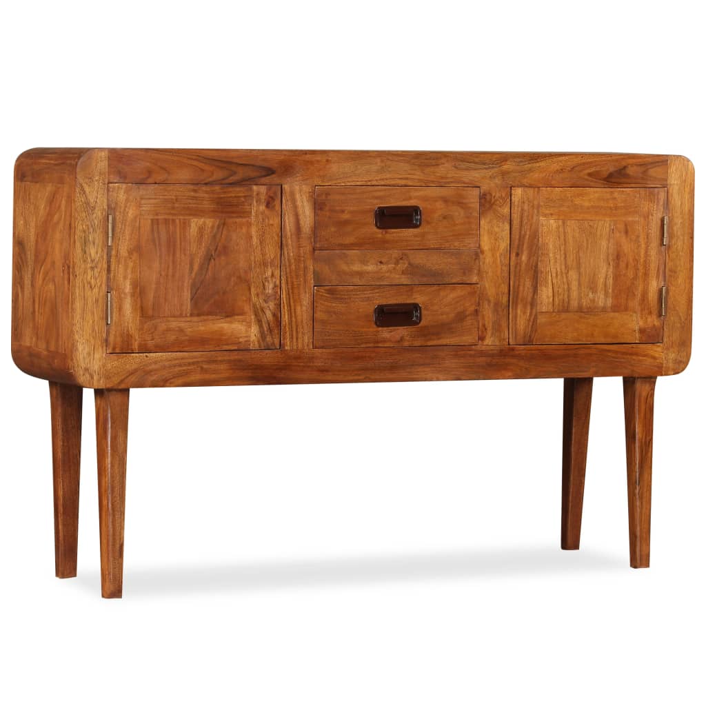 Credenza in Legno Massello con Finitura Ambra 120x30x75 cm